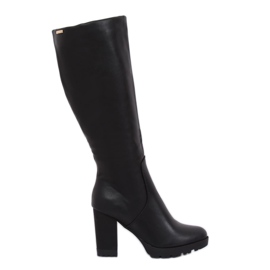 Černé boty na vysokém podpatku 1107-GG Black Ii Species černá