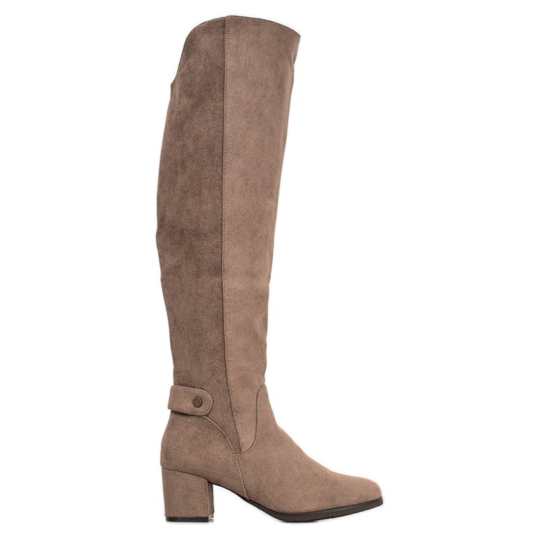 Goodin Teplé boty nad kolena hnědý