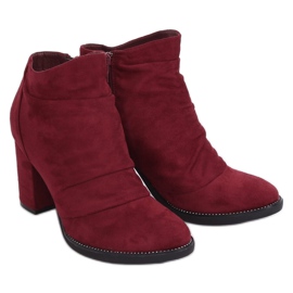 Maroon FA177 Víno vysoké podpatky červený