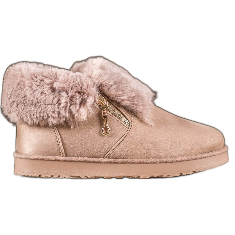Kylie Nízký Mukluki S Kožešinou hnědý