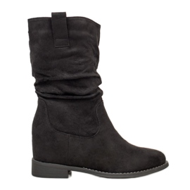 Super Mode Klasické černé kovbojky černý