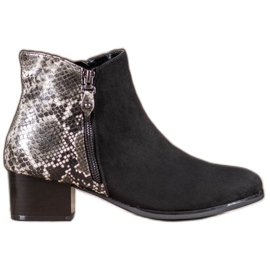 Kylie Boty s černým hadím potiskem černá Kylie Boty s černým hadím potiskem černá