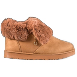 Kylie Nízký Mukluki S Kožešinou hnědý