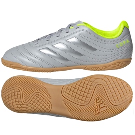 Sálová obuv adidas Copa 20.4 In Jr EF8354 šedá stříbrný Sálová obuv adidas Copa 20.4 In Jr EF8354 šedá stříbrný