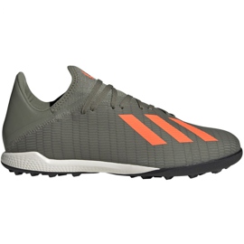 Kopačky Adidas X 19.3 Tf M EF8366 zelený šedá