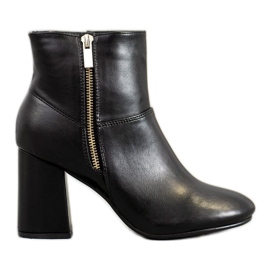 Tina&Co Elegantní kozačky z eko kůže černý