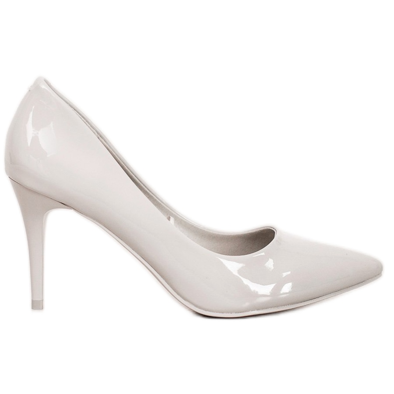 Kylie Klasická ekologická kožená čerpadla šedá