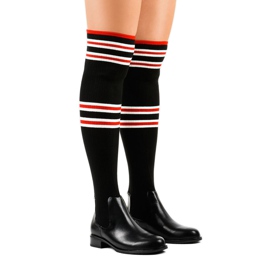 Černá mušketýrská ponožka FD-69 Černá mušketýrská ponožka FD-69