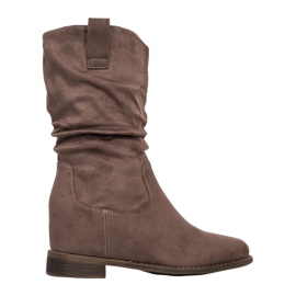 Super Mode Klasické kovbojské boty khaki zelená