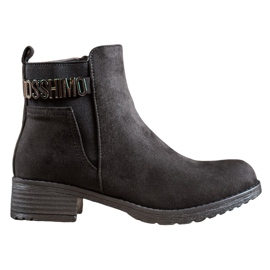 Super Me Módní semišové kozačky černý