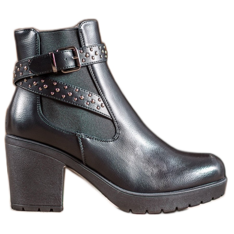 SHELOVET Boty na platformě s tryskami černá