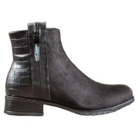 Erynn Boty s ozdobným zipem černý