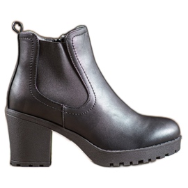 Bella Paris Boty Na Platformě Na Zipu černý