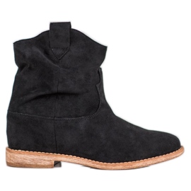 Bella Paris Kovbojské boty na klínu černý