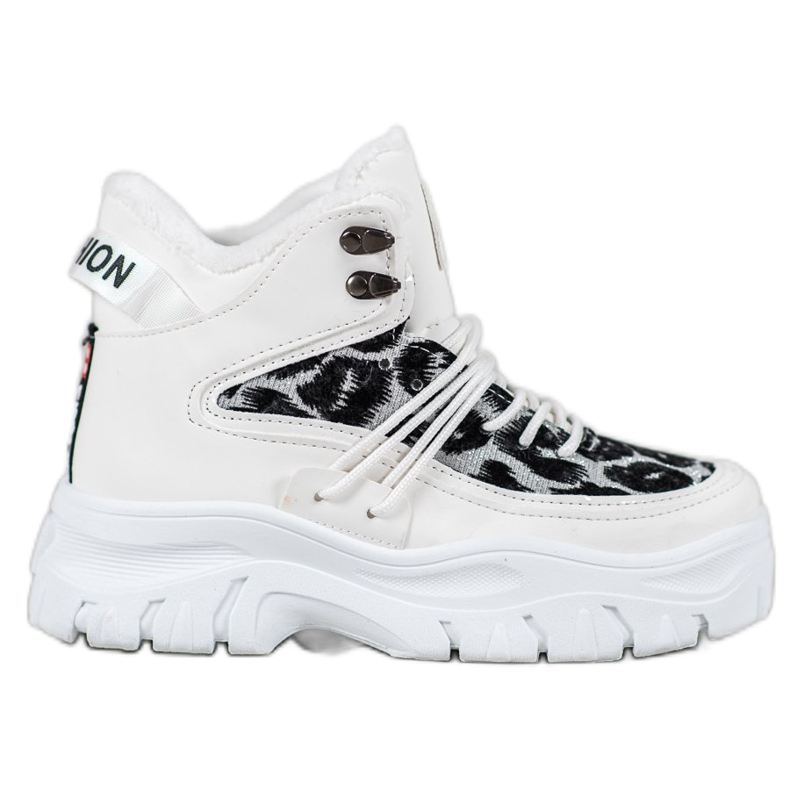 SHELOVET Tenisky s leopardím potiskem bílý