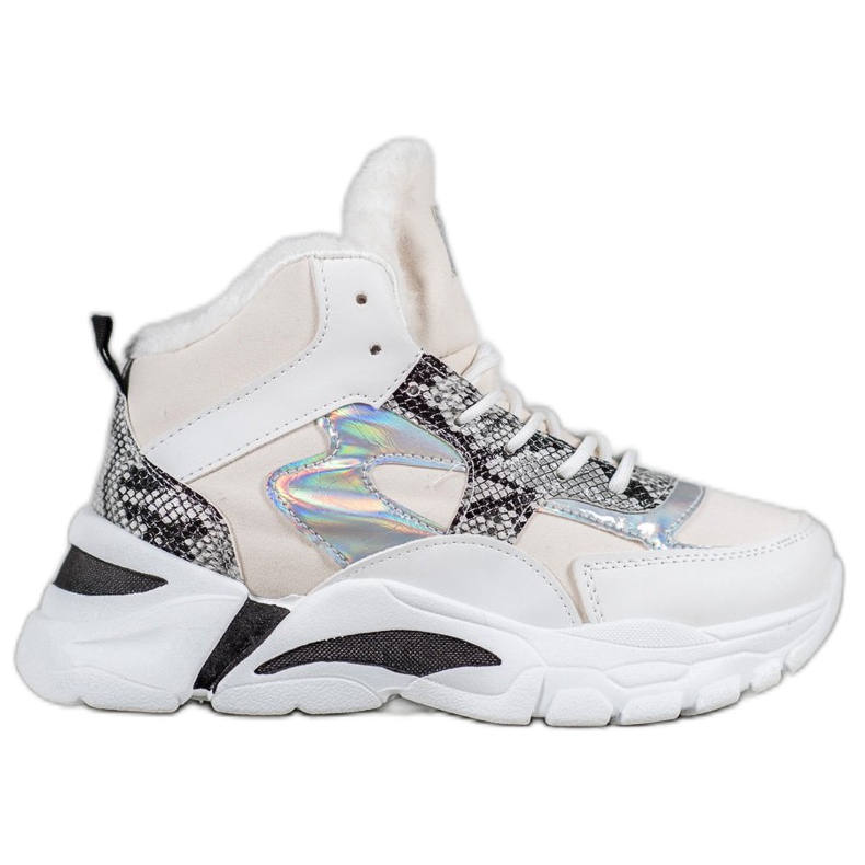 Bella Paris Tenisky s efektem Holo bílý vícebarevný