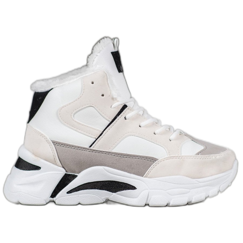 Bella Paris Tenisky s kožešinou bílý vícebarevný