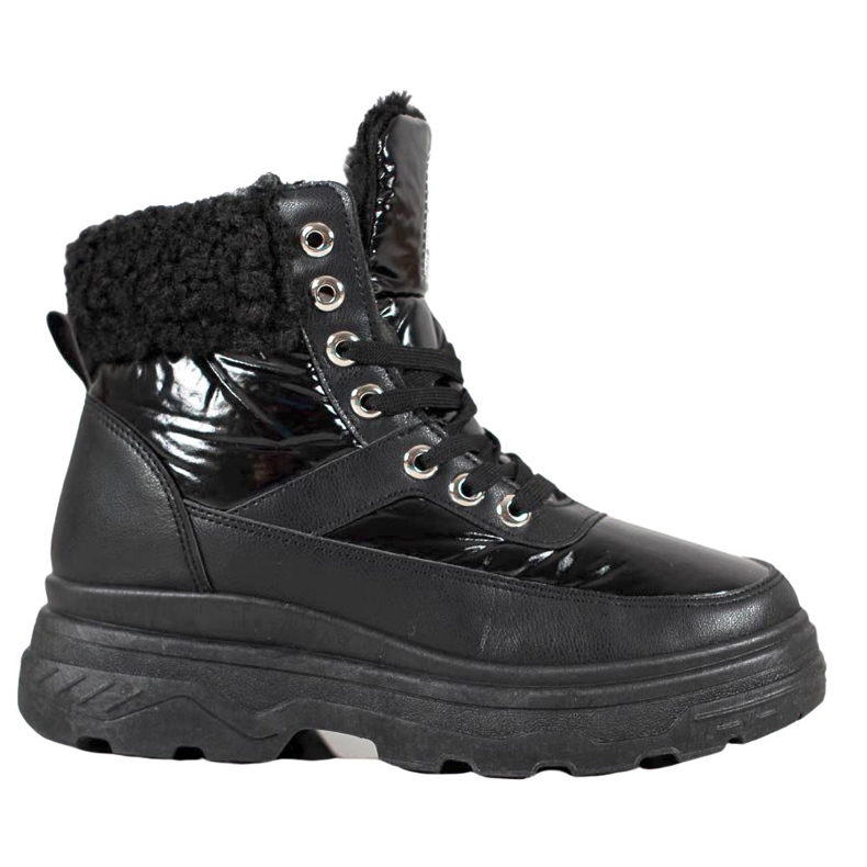 Bella Paris Tenisky S Ovčí Kůže černá