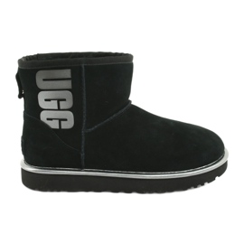 Ugg Classic Mini Ugg Rubber Logo W 1110087-BMT Boty černý šedá