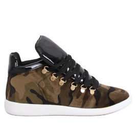 Sametové tenisky K1834206 Camuflaje vícebarevný zelený