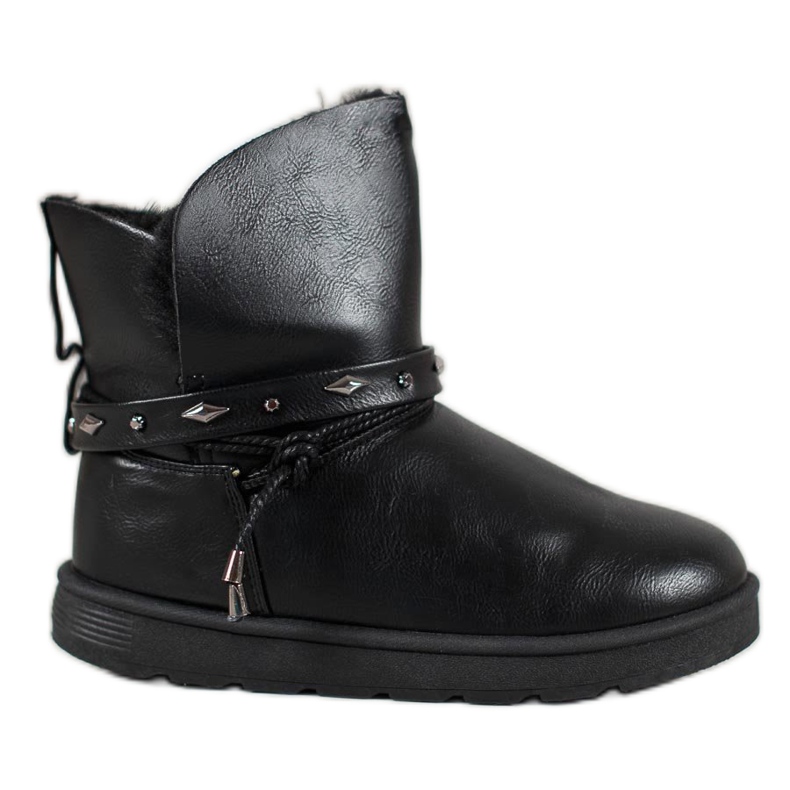 SHELOVET Mukluki s eko kůží černá