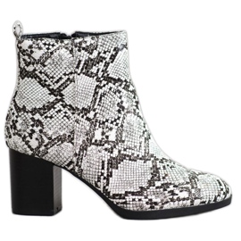 Weide Snake Print Booties vícebarevný
