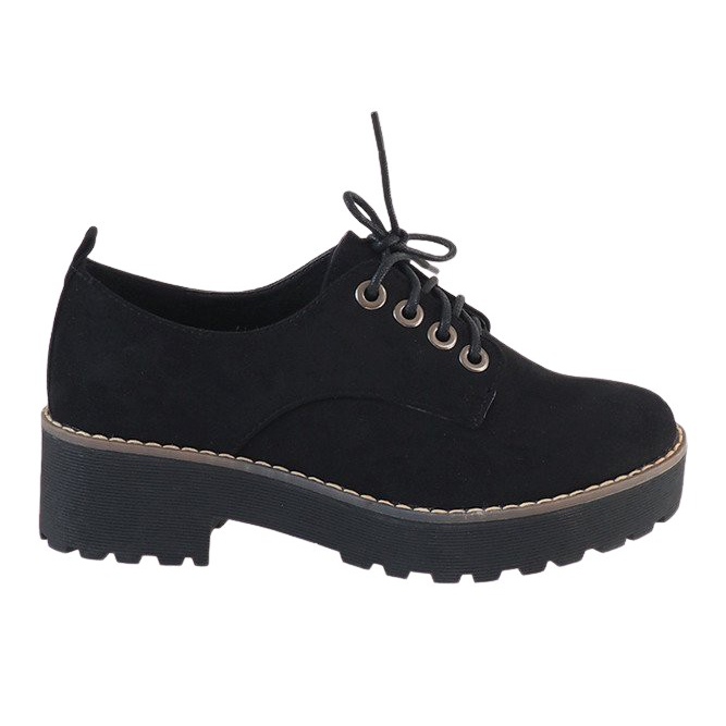 Černé boty na podpatku LL183 černá Černé boty na podpatku LL183 černá