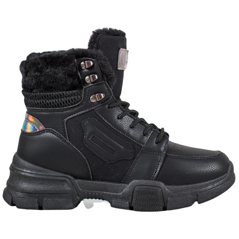 SHELOVET Sportovní boty s efektem Holo černá