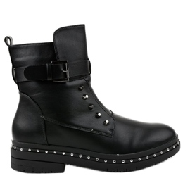 Černé ploché zateplené boty 1946-9 černý