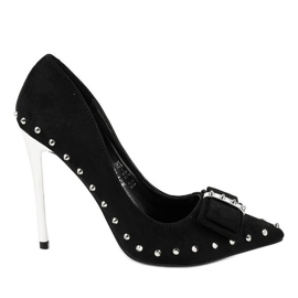 Černé lodičky na patě NF-05 černý