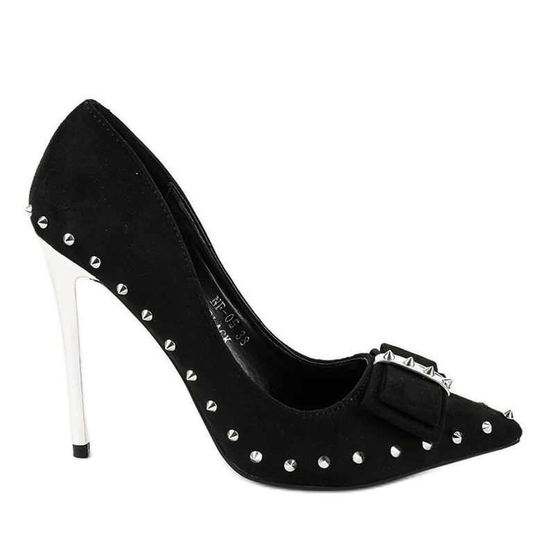 Černé lodičky na patě NF-05 černá