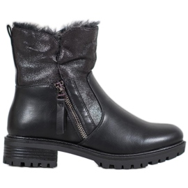 SHELOVET Teplí dělníci se třpytkami černý