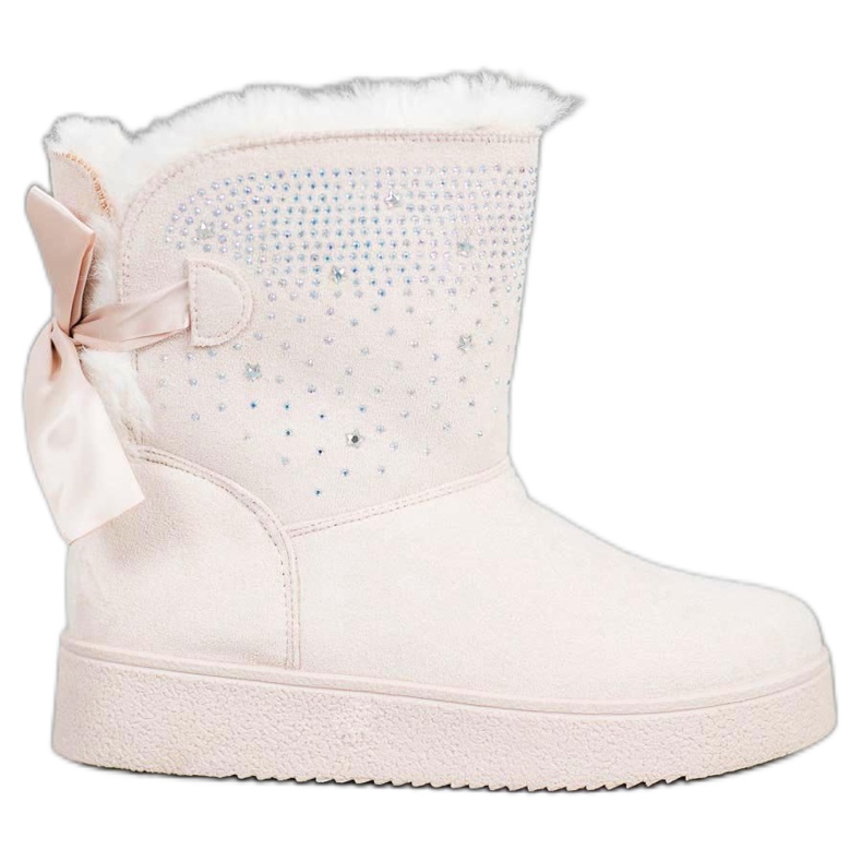 SHELOVET Mukluki s krystaly hnědý