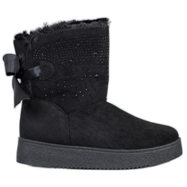 SHELOVET Mukluki s krystaly černý