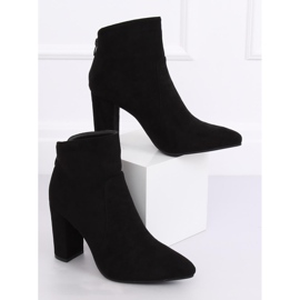 Černé boty na podpatku TX-1802 Black černý