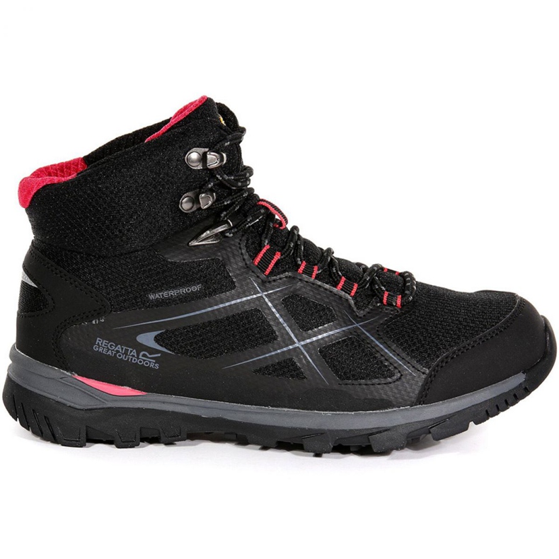 Boty Regatta Wms Kota Mid W RWF490 7HQ černá růžový Boty Regatta Wms Kota Mid W RWF490 7HQ černá růžový