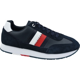 Firemní kožený vlajkový běžec Tommy Hilfiger M FM0FM02380 403 námořnická modř