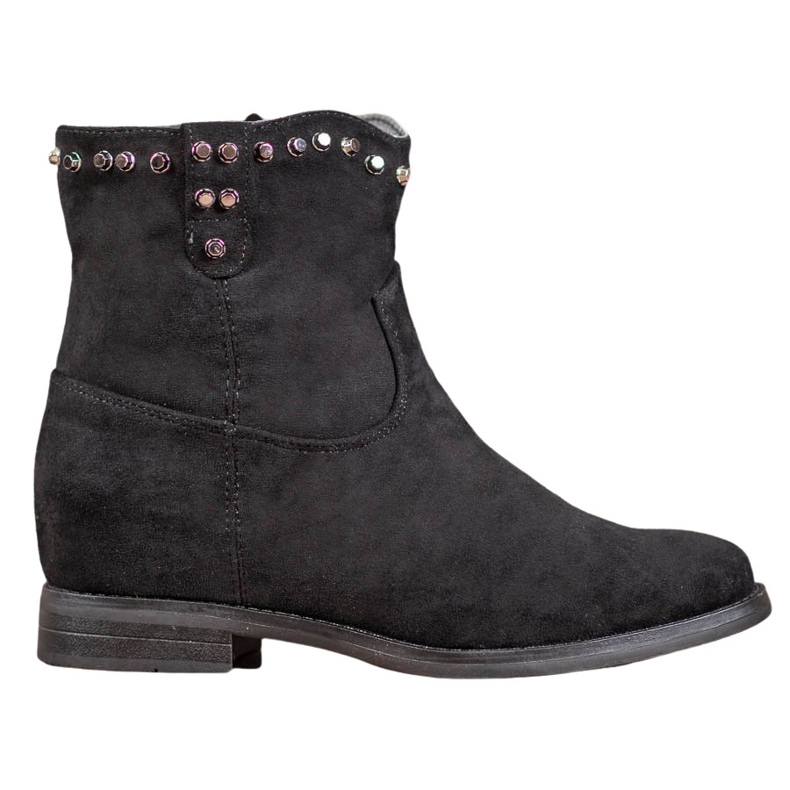 Ideal Shoes Teplé kovbojské boty s tryskami černá