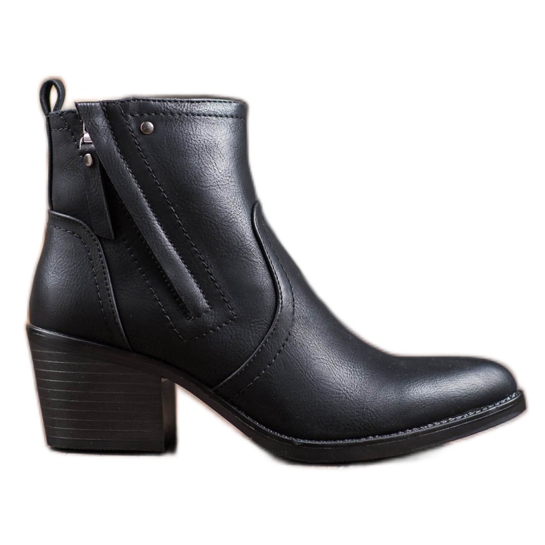 J. Star Pohodlné kozačky na sloupku černá J. Star Pohodlné kozačky na sloupku černá