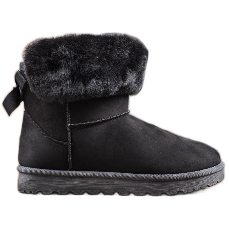 SHELOVET Mukluki s kožešinou černá