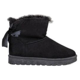 SHELOVET Teplý Mukluki S Mašlí černý
