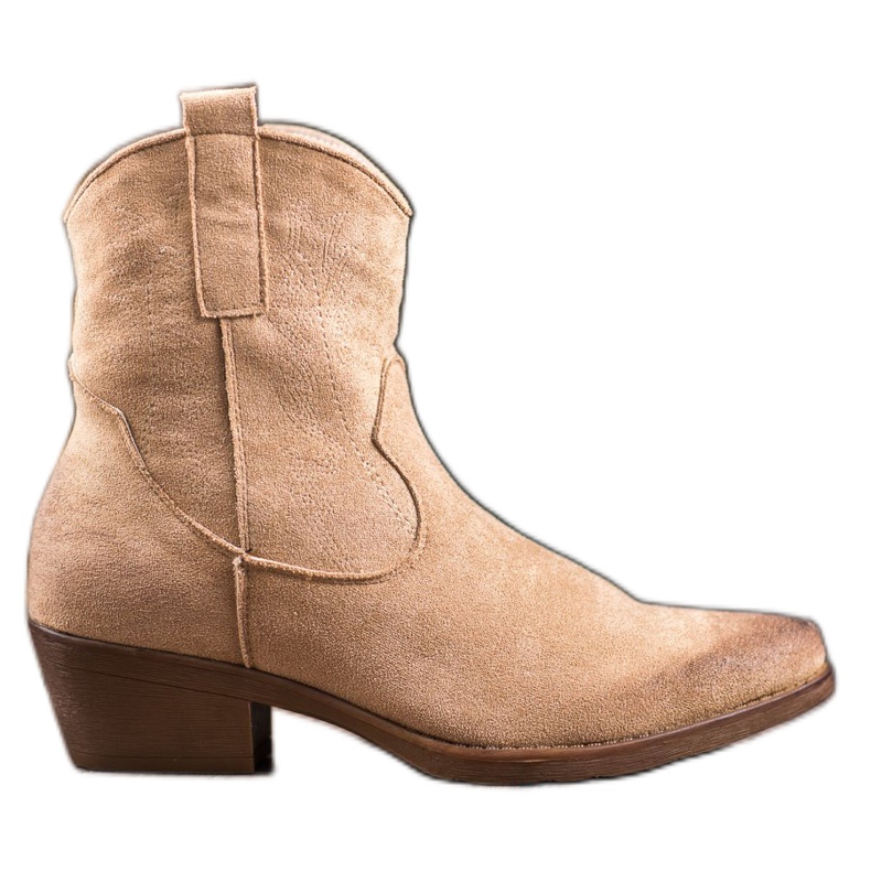 Seastar Teplé kovbojské boty na vysokých podpatcích hnědý