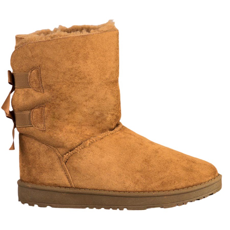 Haver Teplé sněhule s mašlemi hnědý