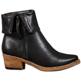 Kylie Kovbojské boty s vyhrnutým svrškem černá