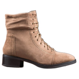 Super Mode Svázané boty hnědý