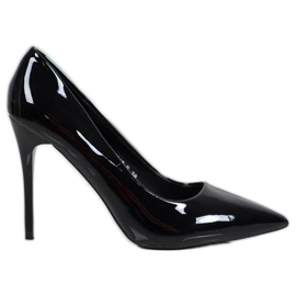 SHELOVET Lakovaná čerpadla černý