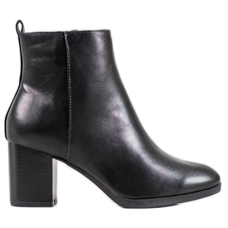 Weide Pohodlné kozačky na sloupku černá