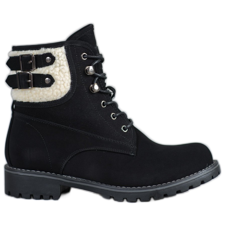 SDS Textilní lapače s ovčí kůží černá