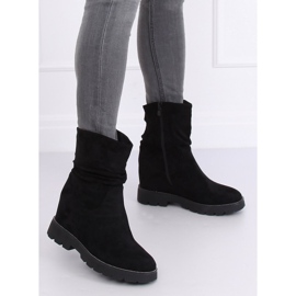 Black Boots na skrytém klínu black 7978-KA Black černý