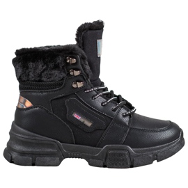 Yes Mile Tenisky s kožešinou černá Yes Mile Tenisky s kožešinou černá